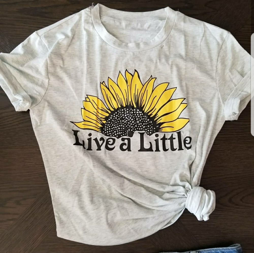 Live A Little Sunflower Tee
